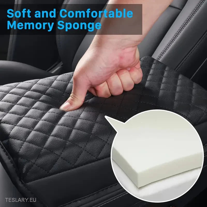 Tesla 3/Y Centre Console PU Leather Console Protector -TESLARY.IE Tesla Shop Europe