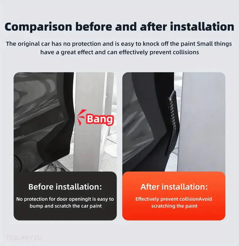 Tesla 3/Y Door Anti Collision Strips ( 4 Pack ) -TESLARY.IE Tesla Shop Europe