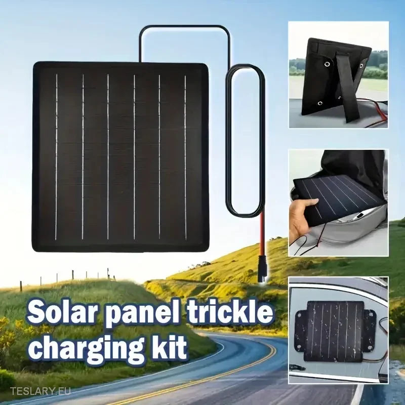 Solar Trickle Charger for Tesla EV 12 Volt Battery -TESLARY.IE Tesla Shop Europe