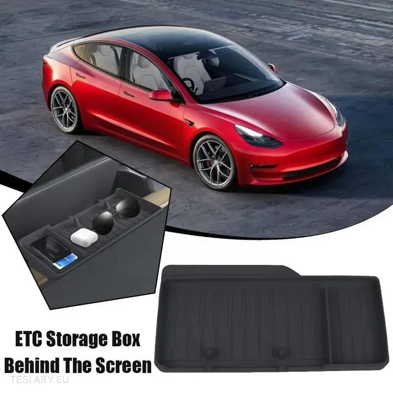 Tesla Model 3+ Highland Dash Storage ETC in Grey or Black - Tesla Shop Europe - TESLARY.IE Ireland - France boutique- Deutschland Geschäft- España comercio - Nederland winkel- TESLARY.IE