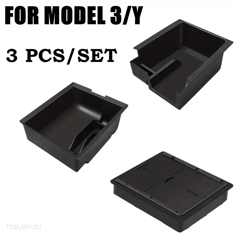 Tesla 3/Y Accessories 3 Piece Center Console Organiser Package -TESLARY.IE Tesla Shop Europe