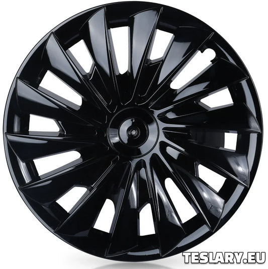 18" Tesla Model 3+ Highland Performance Induction Style Wheel Covers - Bright Black