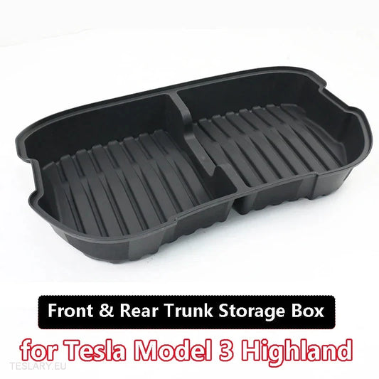 Tesla 3 Highland Custom Designed Perfect Fit Frunk Organiser -TESLARY.IE Tesla Shop Europe