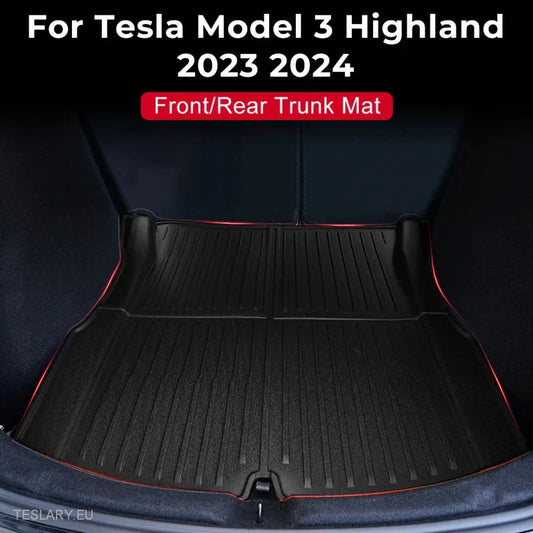 Tesla Model 3 Highland TPE Rear Trunk Mat - Tesla Shop Europe - TESLARY.IE Ireland - France boutique- Deutschland Geschäft- España comercio - Nederland winkel- TESLARY.IE