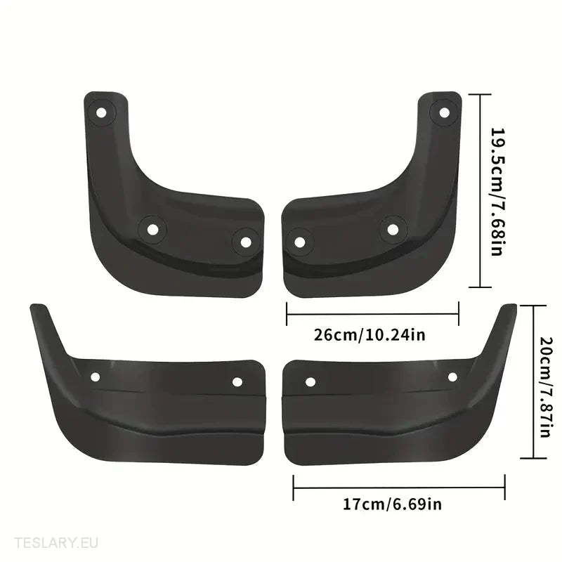 Tesla 3 Highland Anti Splash Fender Liners ( Mud Flaps ) -TESLARY.IE Tesla Shop Europe