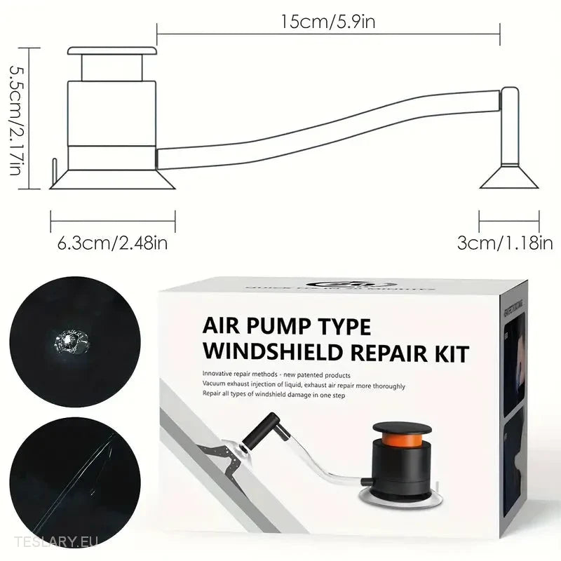 Windscreen Glass Crack Repair Kit with Tools