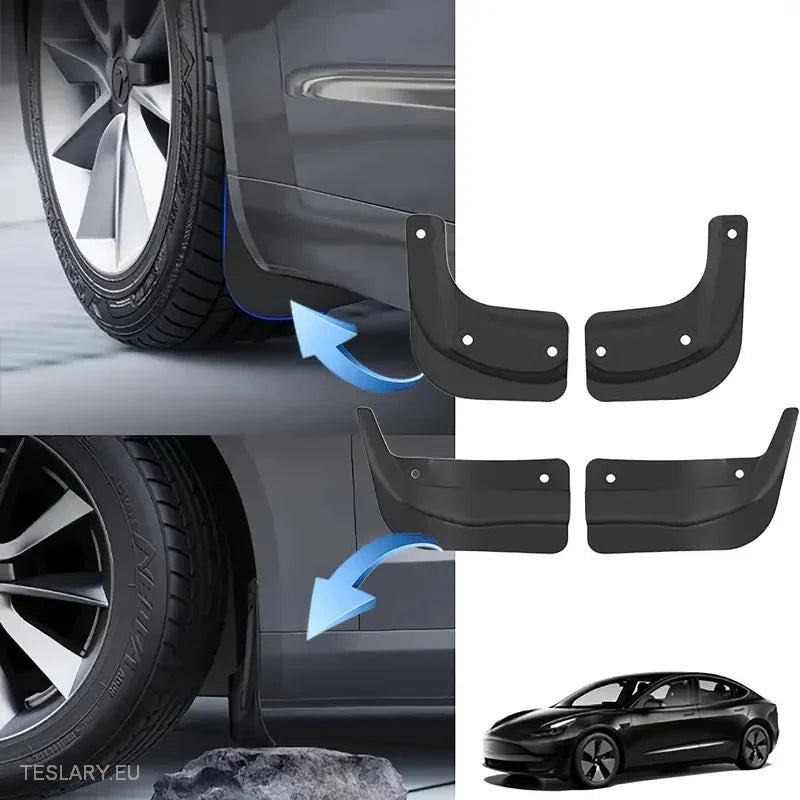 Tesla 3 Highland Anti Splash Fender Liners ( Mud Flaps ) -TESLARY.IE Tesla Shop Europe