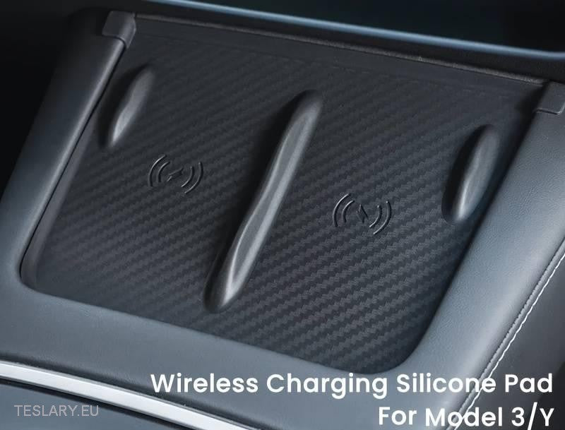 Tesla 3 / Y & Highland  Silicone Antislip Cover for Wireless Charge Pad -TESLARY.IE Tesla Shop Europe