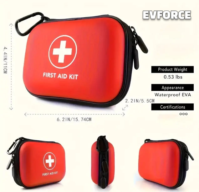 Compact Emergency First Aid Kit ( 91 PIeces ) for your Tesla , BYD , MG or Other EV