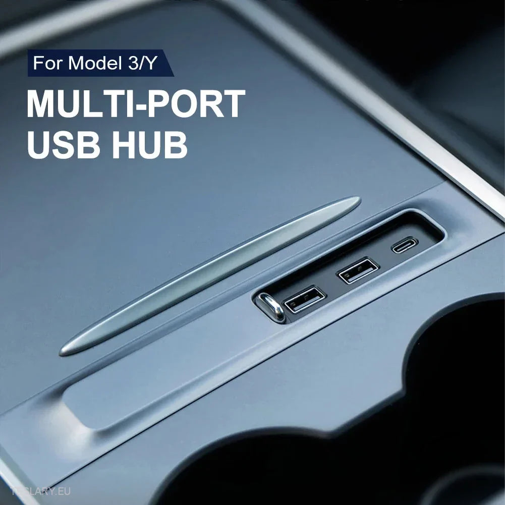 3 in 1 USB Premium Expansion Hub for Tesla 3/Y -TESLARY.IE Tesla Shop Europe