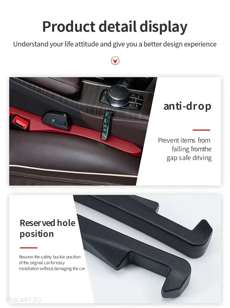 Seat Gap Filler for Tesla Model 3 , Y & S with Logo -TESLARY.IE Tesla Shop Europe