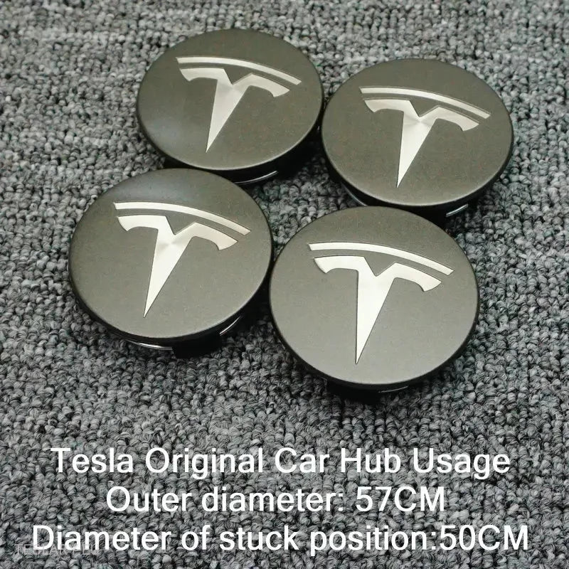 56mm Wheel Centre Caps with Logo for Tesla 3 , Y , S and X -TESLARY.IE Tesla Shop Europe