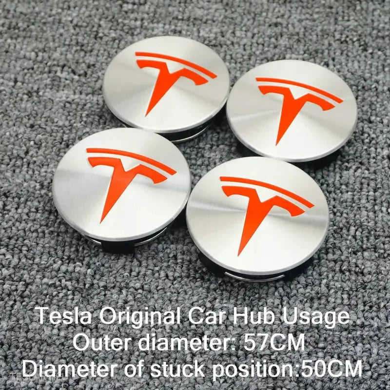 56mm Wheel Centre Caps with Logo for Tesla 3 , Y , S and X -TESLARY.IE Tesla Shop Europe