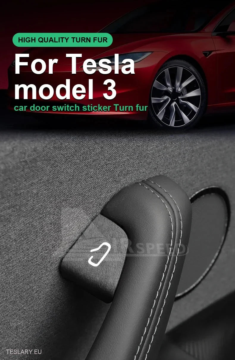 Tesla Model 3 Highland Italian Alcantara Suede Button Covers