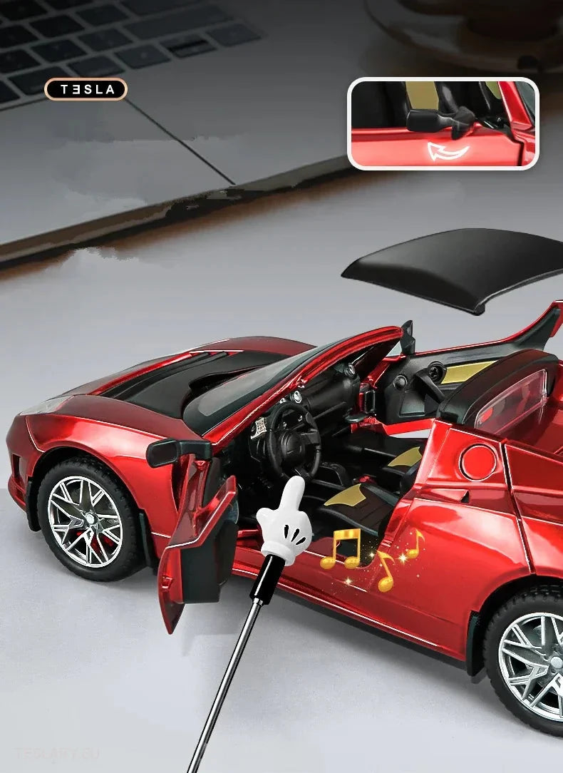 Original Tesla Roadster Model Car 2012  1:24 Unofficial Version -TESLARY.IE Tesla Shop Europe