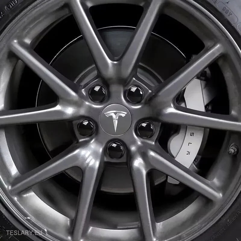 56mm Wheel Centre Caps with Logo for Tesla 3 , Y , S and X -TESLARY.IE Tesla Shop Europe