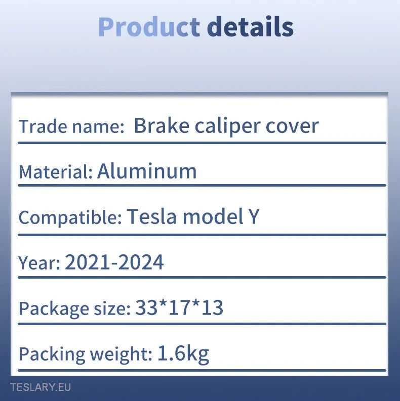 Tesla 3/3+/Y Brake Caliper Cover 18"/19" / 20" Red -TESLARY.IE Tesla Shop Europe