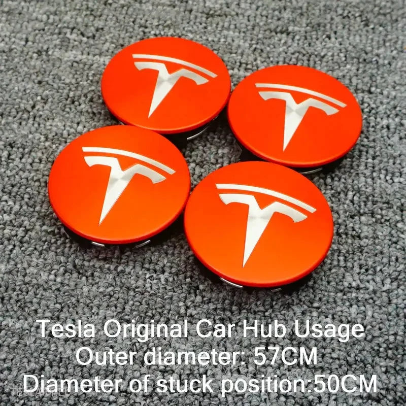 56mm Wheel Centre Caps with Logo for Tesla 3 , Y , S and X -TESLARY.IE Tesla Shop Europe