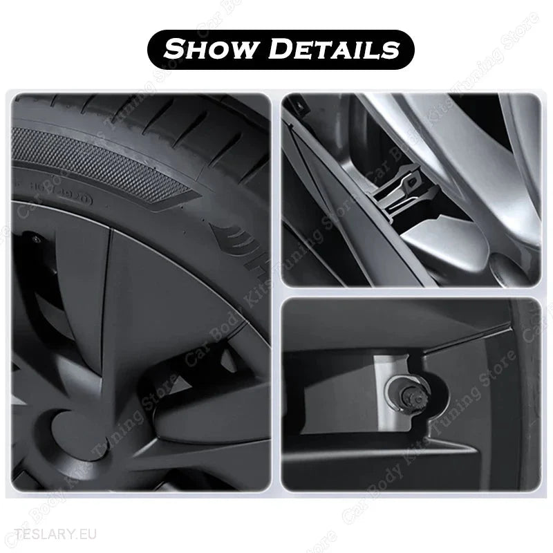 TESLA  MODEL Y 19" PERFORMANCE FULL COVER WHEEL HUBS -TESLARY.IE Tesla Shop Europe