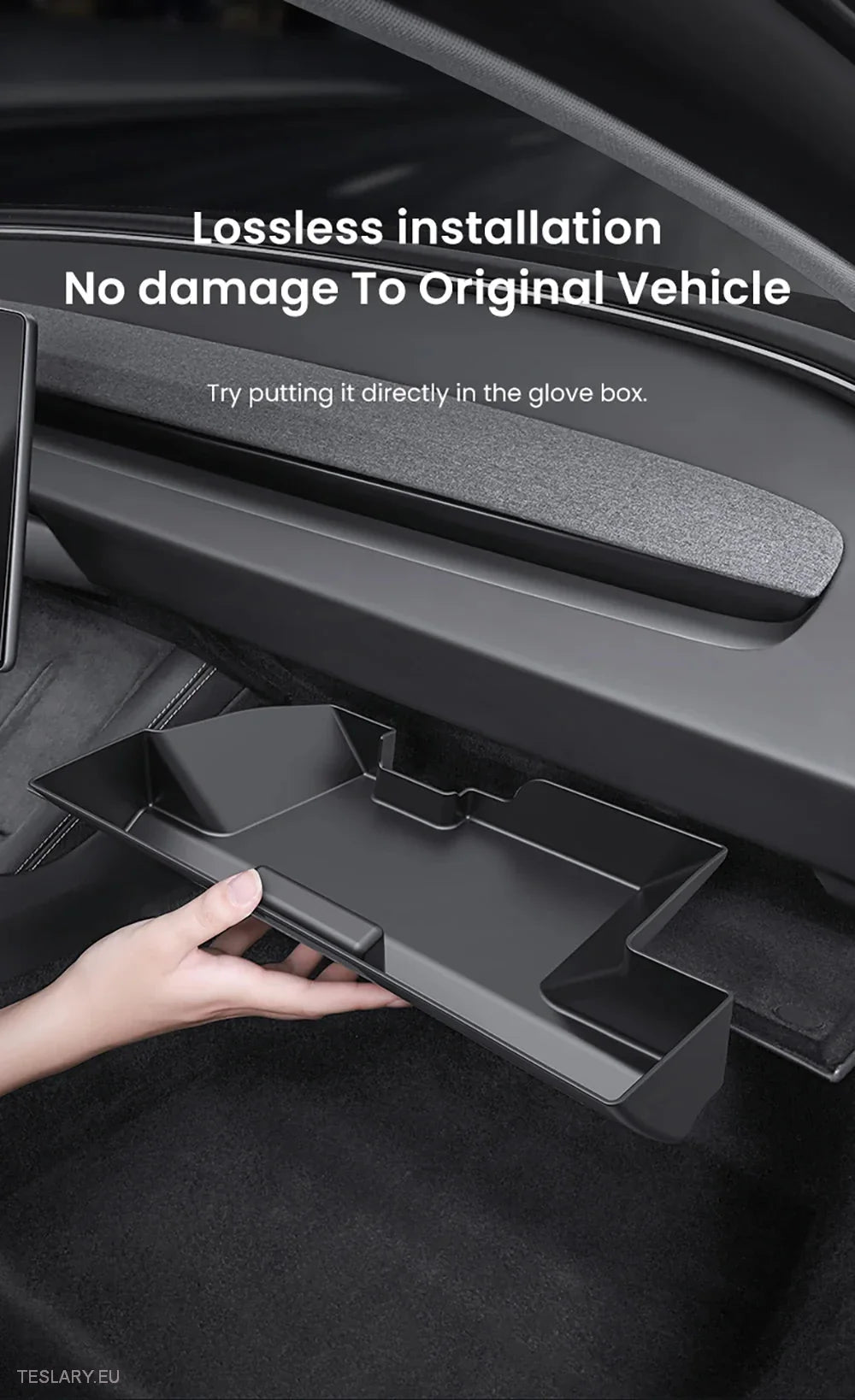 Tesla Model 3 Highland Glovebox Storage Drawer - Tesla Shop Europe - TESLARY.IE Ireland - France boutique- Deutschland Geschäft- España comercio - Nederland winkel- TESLARY.IE