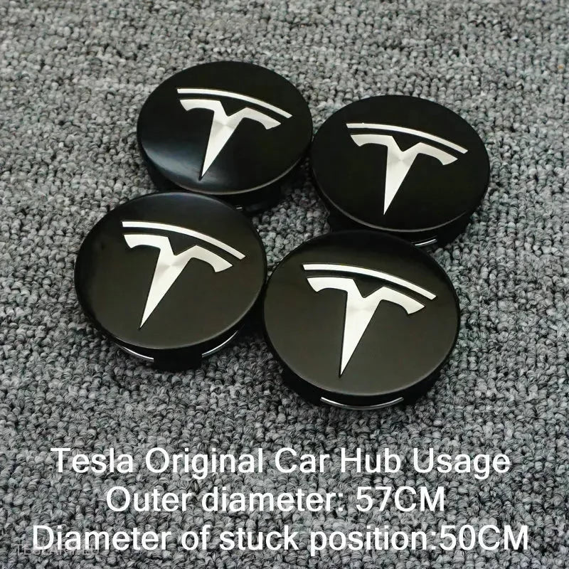 56mm Wheel Centre Caps with Logo for Tesla 3 , Y , S and X -TESLARY.IE Tesla Shop Europe