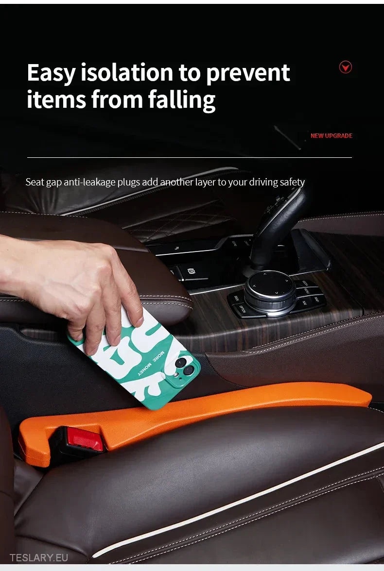 Seat Gap Filler for Tesla Model 3 , Y & S with Logo -TESLARY.IE Tesla Shop Europe