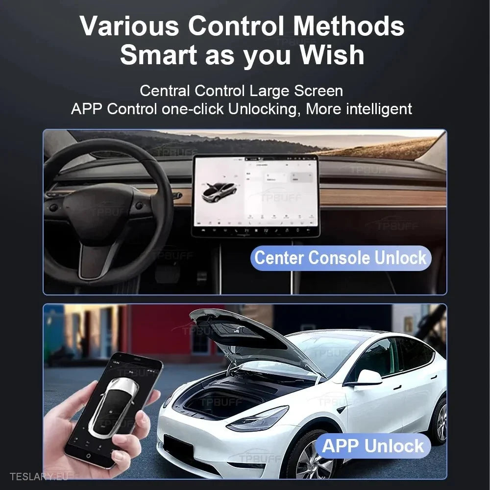 Tesla Model 3/Y Frunk Soft Close Automatic Locking Mechanism - Tesla Shop Europe - TESLARY.IE Ireland - France boutique- Deutschland Geschäft- España comercio - Nederland winkel- TESLARY.IE