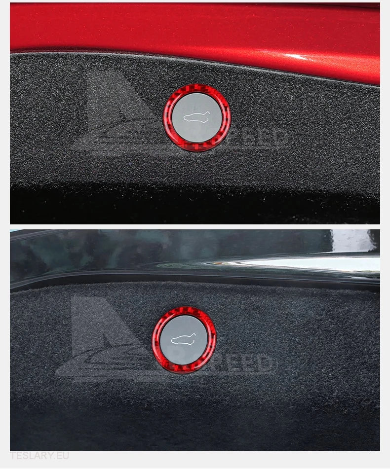 Trunk Open/Close Button Real Soft Carbon Fiber Cover for Tesla 3/Y - Tesla Shop Europe - TESLARY.IE Ireland - France boutique- Deutschland Geschäft- España comercio - Nederland winkel- TESLARY.IE