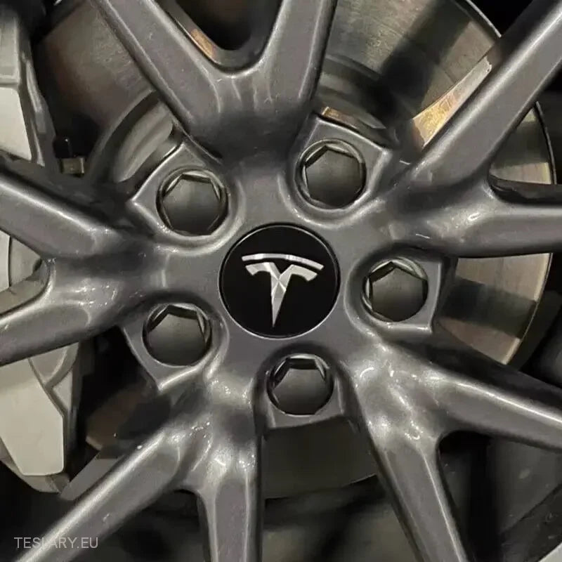 56mm Wheel Centre Caps with Logo for Tesla 3 , Y , S and X -TESLARY.IE Tesla Shop Europe