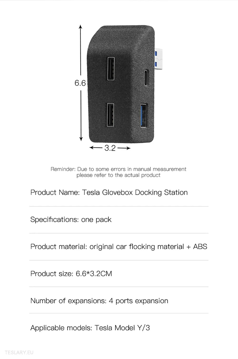 Tesla 3/Y Glove Box Docking Station ( LEFT HAND DRIVE ONLY ) -TESLARY.IE Tesla Shop Europe