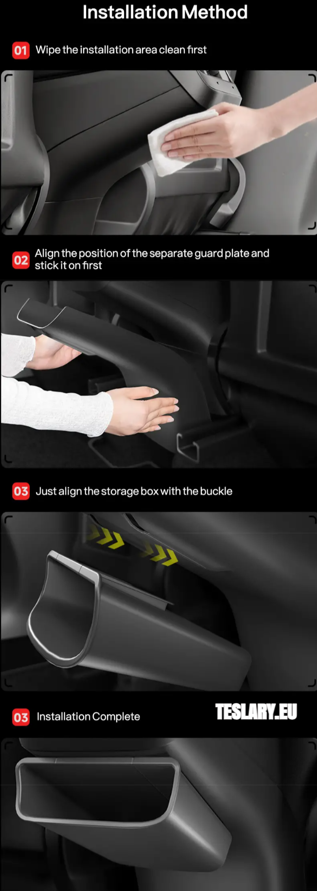 Tesla Model 3 / Y Rear Airvent Storage Solution