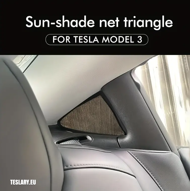 Triangular Rear Windows Shade For Enhanced Privacy Tesla Model 3 / Y