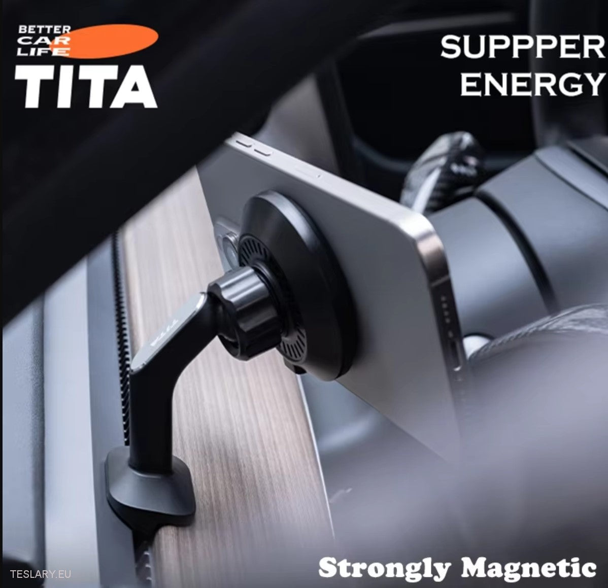 Tita Magnetic Phone Charger with Optional Speedmeter for Tesla Model 3 and Y