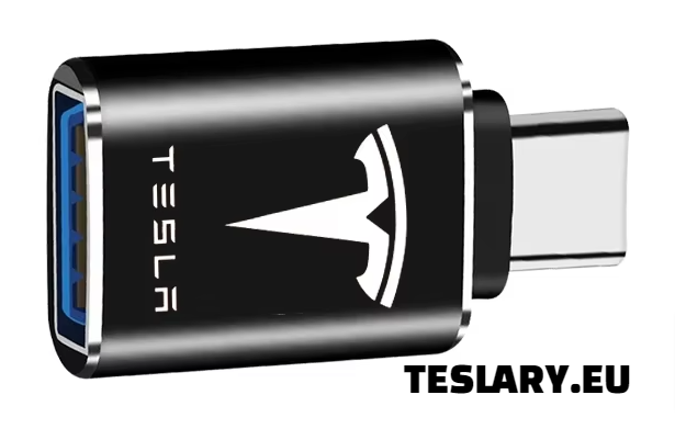 Tesla USB TYPE C to USB Adapter for Model 3 Y S X LOGO