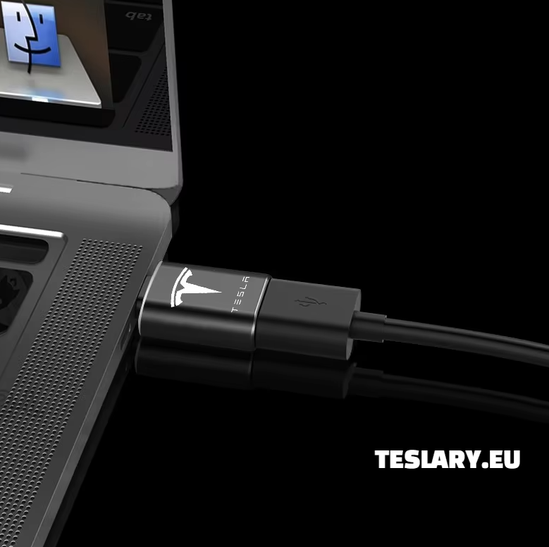 Tesla USB TYPE C to USB Adapter for Model 3 Y S X LOGO