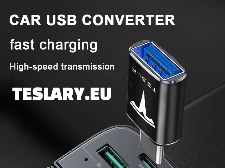 Tesla USB TYPE C to USB Adapter for Model 3 Y S X LOGO