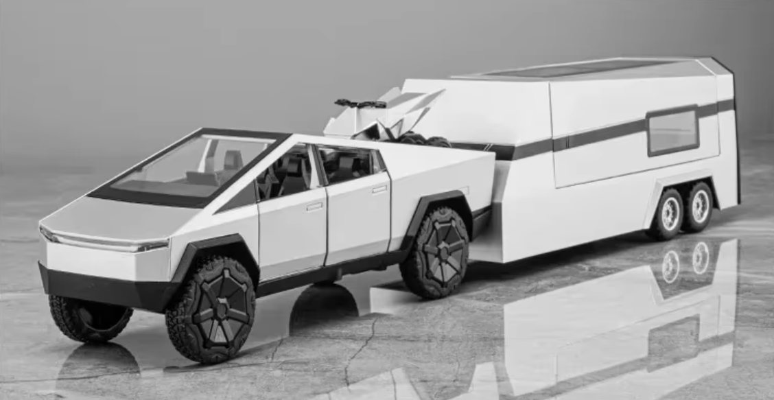 TESLA Cybertruck, Camping RVs,and Off-Road Vehicle 1:32 Scale Model