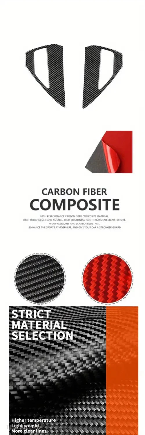 Real Carbon Fiber Charging Port Cover for Tesla 3 / Y in Red or Black -TESLARY.IE Tesla Shop Europe