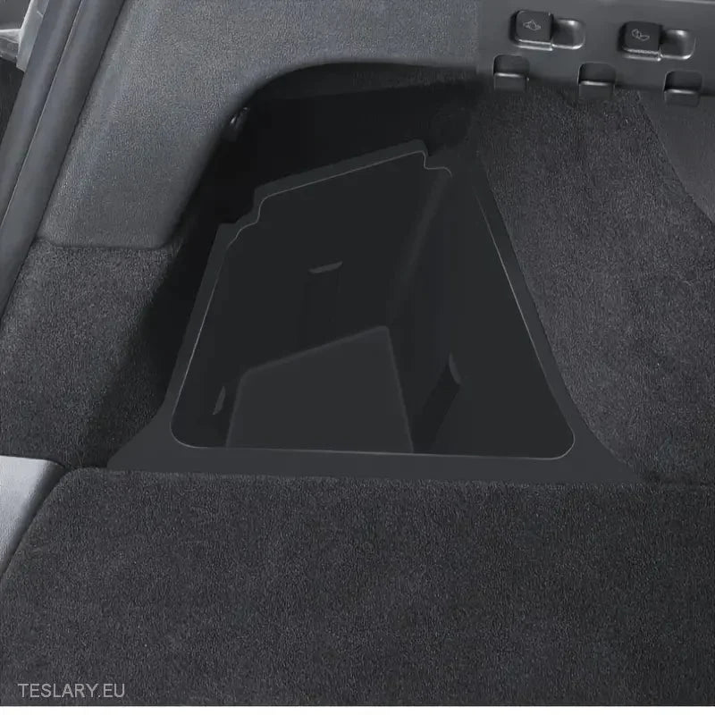 Tesla Model 3 Highland Rear Trunk Organiser Side Pockets with Lids - Tesla Shop Europe - TESLARY.IE Ireland - France boutique- Deutschland Geschäft- España comercio - Nederland winkel- TESLARY.IE