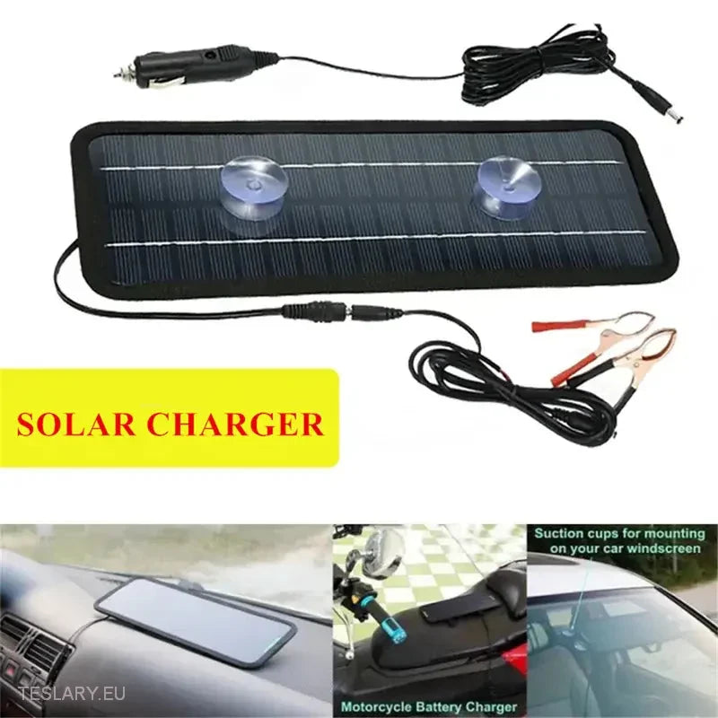 Solar Trickle Charger for Tesla EV 12 Volt Battery -TESLARY.IE Tesla Shop Europe