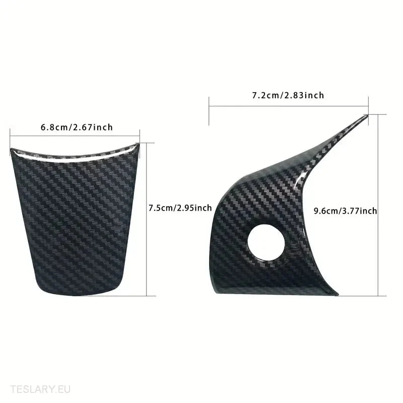 Tesla 3/Y Steering Wheel Upgrade Cover in Black Carbon or White -TESLARY.IE Tesla Shop Europe