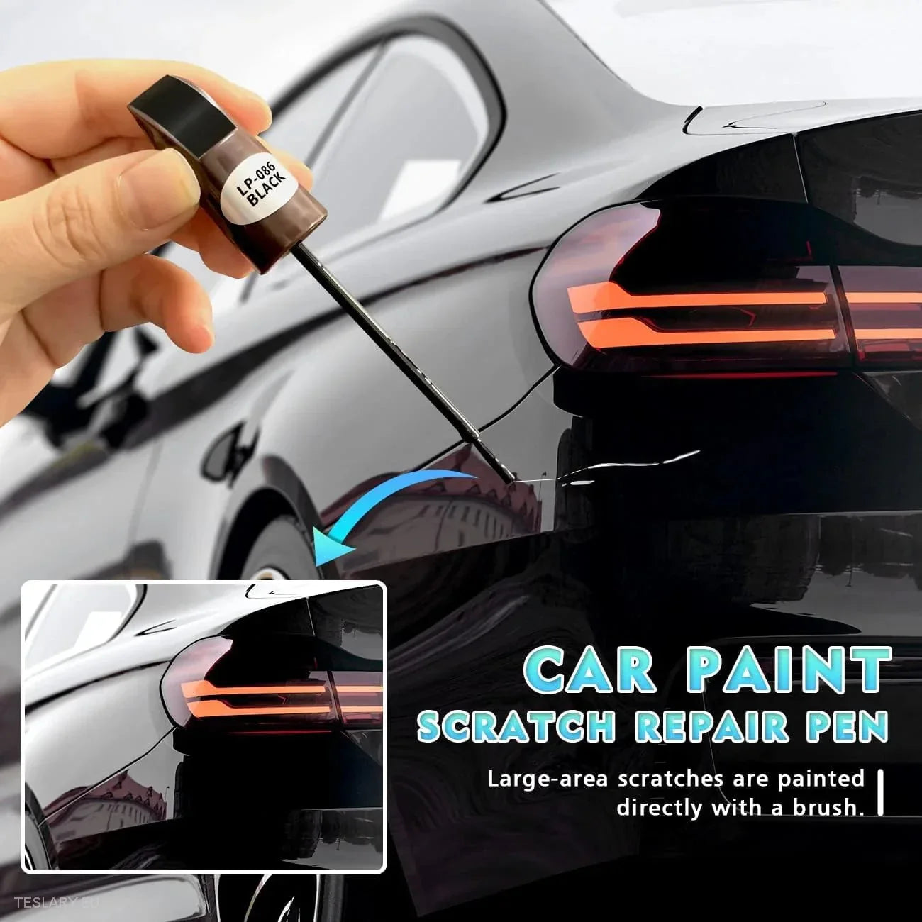 Car Touch Up Paint Pen with Brush -TESLARY.IE Tesla Shop Europe