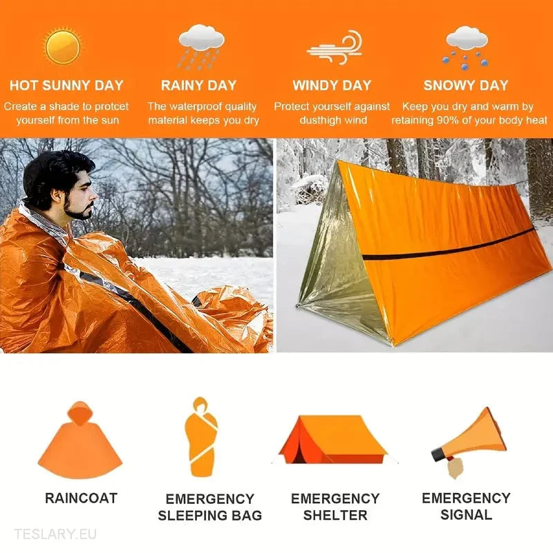 Emergency Sleeping Bag - Outdoor Survival -TESLARY.IE Tesla Shop Europe