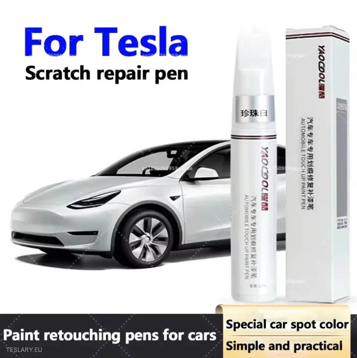 Paint Touch Up Pens in Tesla Colours 12ml -TESLARY.IE Tesla Shop Europe