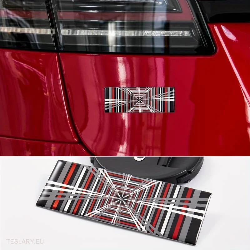 " PLAID " Logo Sticker Vinyl Decal 11cm x 4cm -TESLARY.IE Tesla Shop Europe