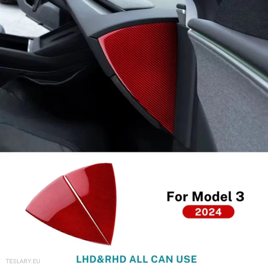 Tesla Model 3 Highland Real Carbon Fiber Dash Side Trim ( 2 Pieces )