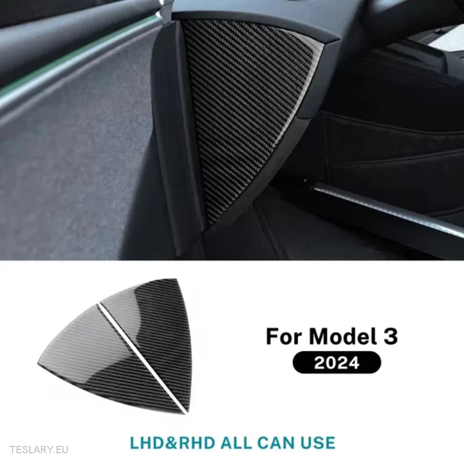 Tesla Model 3 Highland Real Carbon Fiber Dash Side Trim ( 2 Pieces )