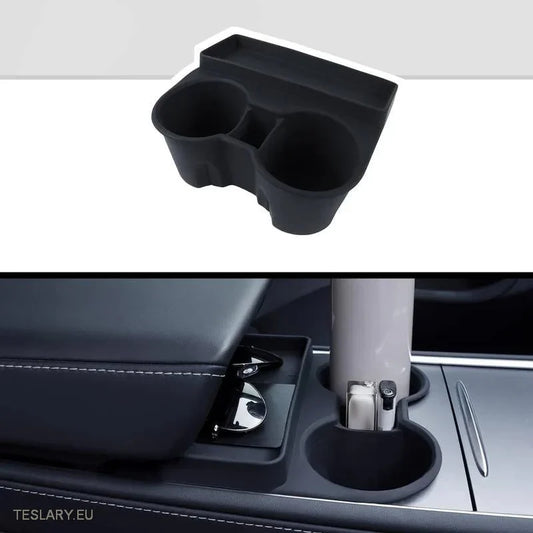 Tesla Model 3/Y Black Silicone Cup Holder & Storage - Tesla Shop Europe - TESLARY.IE Ireland - France boutique- Deutschland Geschäft- España comercio - Nederland winkel- TESLARY.IE