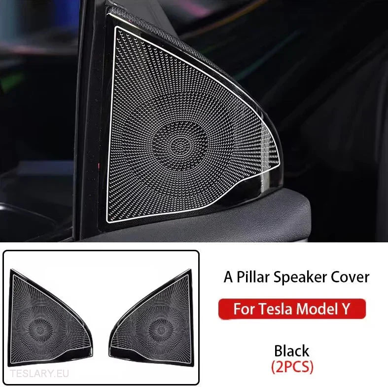 Tesla Y Interior Front Sepaker Cover Silver ( PAIR ) - Tesla Shop Europe - TESLARY.IE Ireland - France boutique- Deutschland Geschäft- España comercio - Nederland winkel- TESLARY.IE